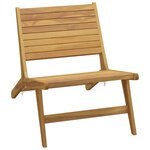 vidaXL Chaise de jardin avec repose-pieds Bois de teck solide