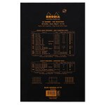 Bloc agrafé Rhodia N°19 21x31 8 cm 80 feuillets ligné avec marge 80g - Noir RHODIA