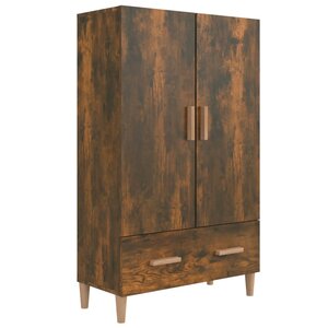 vidaXL Buffet Chêne fumé 70x31x115 cm Bois d'ingénierie