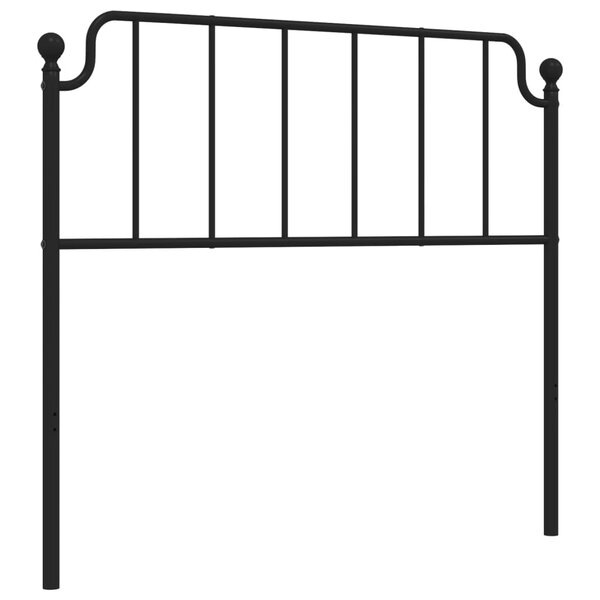 vidaXL Tête de lit métal noir 107 cm