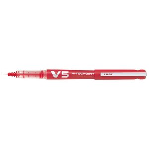 Roller rechargeable hi-techpoint v5 encre liquide begreen pte fine rouge x 10 pilot