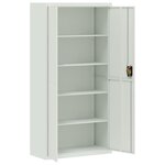 vidaXL Classeur gris clair 90x40x220 cm acier