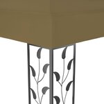 vidaXL Tonnelle avec double toit et lumières LED 3x4 m Taupe