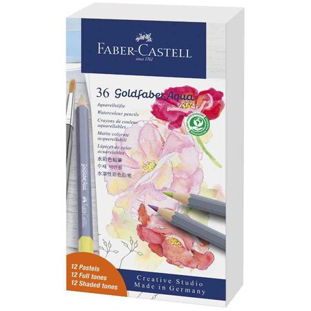 Crayon goldfaber aquarelle  boîte métal de 36 faber-castell