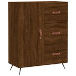 vidaXL Buffet haut Chêne marron 69 5x34x180 cm Bois d'ingénierie