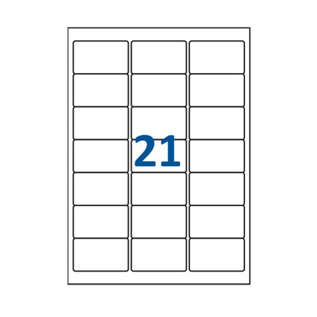 Lot de 200 Planches étiquettes autocollantes pour Timbres sur feuille A4 : 63 5 x 38 1 mm (21 étiquettes par feuille)