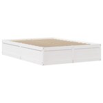 vidaXL Cadre de lit avec tête de lit blanc 150x200 cm bois pin massif