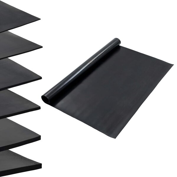 vidaXL Tapis en caoutchouc antidérapant 1 2x2 m 2 mm Lisse