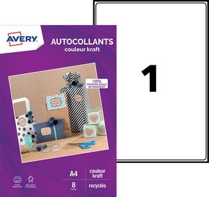Autocollants couleur kraft