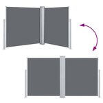 vidaXL Auvent latéral rétractable Anthracite 140 x 600 cm