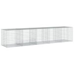 vidaXL Panier gabion avec couvercle 500x100x100 cm fer galvanisé