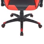 Chaise fauteuil siège de bureau informatique étude inclinable Cuir artificiel rouge 02_0024029