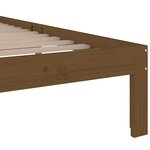 vidaXL Cadre de lit Marron miel Bois massif 100x200 cm