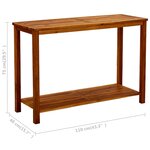 vidaXL Table console de jardin 110x40x75 cm Bois d'acacia solide