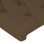 vidaXL Tête de lit à LED Marron foncé 144x7x118/128 cm Tissu