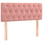 vidaXL Sommier à lattes de lit avec matelas et LED Rose 90x200 cm