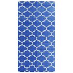 vidaXL Tapis d'extérieur bleu 80x150 cm PP