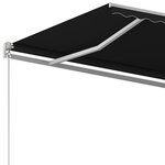 vidaXL Auvent automatique rétractable avec poteaux 6x3 m Anthracite