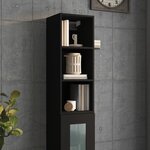 vidaXL Armoire murale Noir 34 5x32 5x90 cm Bois d'ingénierie