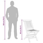 vidaXL Chaises de jardin pliantes lot de 2 47x63x90cm bois massif teck