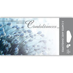 Lot 5 cartes remerciements condoléances +5 enveloppes blanches format 9x14cm