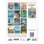 Petit calendrier mural 14x18  cm - 2024 - Monet - Draeger