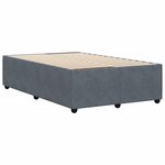 vidaXL Cadre de lit gris foncé 120x190 cm velours
