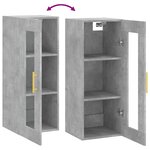 vidaXL Armoire murale gris béton 34 5x34x90 cm