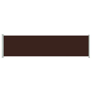 vidaXL Auvent latéral rétractable de patio 160x600 cm Marron
