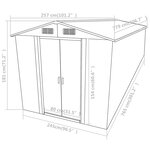 vidaXL Abri de jardin Vert 257x779x181 cm Acier galvanisé