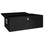vidaXL Boîte de rangement Noir 100x55x37 cm Aluminium