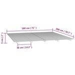 vidaXL Cadre de lit Gris 180x200 cm Bois de pin massif