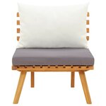 vidaXL Chaise de jardin avec coussins bois d'acacia massif