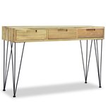 vidaXL Table console 120x35x76 cm Teck massif