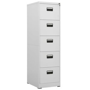 vidaXL Classeur Gris clair 46x62x164 cm Acier