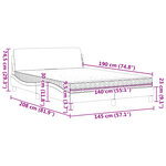 vidaXL Lit avec matelas gris foncé 140x190 cm velours