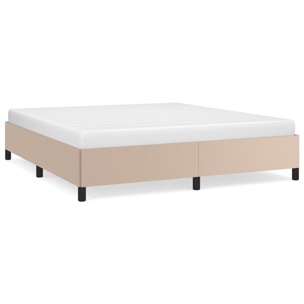 vidaXL Cadre de lit Cappuccino 180x200 cm Similicuir
