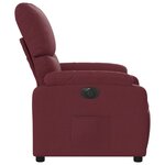 vidaXL Fauteuil inclinable électrique Rouge bordeaux Tissu