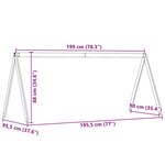 vidaXL Toit de lit pour enfants blanc 199x95 5x88cm bois de pin massif