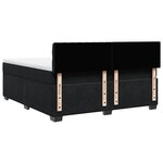 vidaXL Sommier à lattes de lit avec matelas Noir 180x200 cm Velours