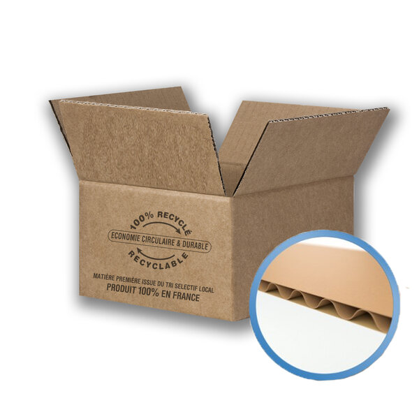 Lot de 20 cartons caisses simple cannelure 425 x 310 x 340 mm