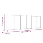 vidaXL Cloison de séparation 6 panneaux Anthracite 520x180 cm Tissu