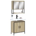 vidaXL Ensemble de meubles de salle de bain 2 Pièces chêne sonoma