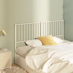 vidaXL Tête de lit métal blanc 160 cm