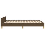 vidaXL Cadre de lit avec tête de lit marron foncé 120x190 cm tissu