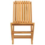 vidaXL Chaises de jardin pliantes lot de 4 47x47x89cm bois massif teck