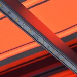 vidaXL Auvent manuel rétractable avec LED 450x300 cm Orange et marron