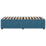 vidaXL Cadre de lit bleu 90x200 cm velours