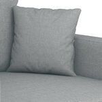 vidaXL Ensemble de canapés 2 Pièces avec coussins Gris clair Tissu