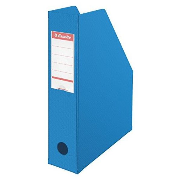 Boîte à pan coupé Porte-revues PVC dos 7 cm Livré à plat Bleu ESSELTE